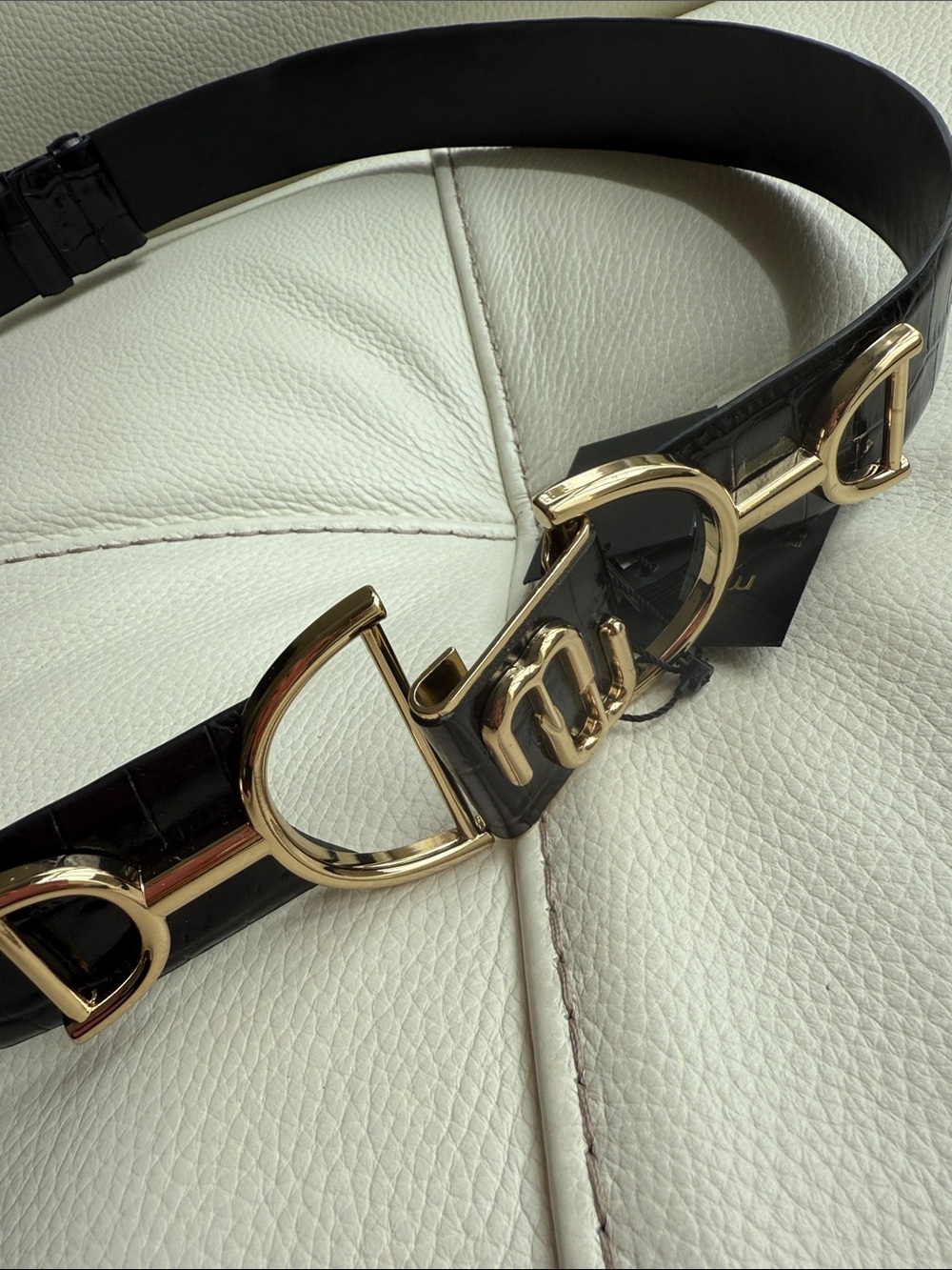 Maje Double M Leather Belt
